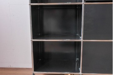 中古　美品　スイス　USMハラー(USM Haller)　ホームオフィスにもおすすめなスッキリとしたデザインの書類トレー付きシェルフ　定価約57万8千円相当　(R-085186)