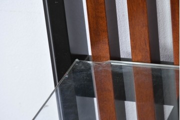 中古　美品　モリシゲ(MORISHIGE/森繁)　格子デザインが和モダンな印象を高める飾り棚　定価約26万円相当　(R-085191)