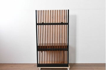 中古　美品　モリシゲ(MORISHIGE/森繁)　格子デザインが和モダンな印象を高める飾り棚　定価約26万円相当　(R-085191)