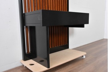 中古　美品　モリシゲ(MORISHIGE/森繁)　格子デザインが和モダンな印象を高める飾り棚　定価約26万円相当　(R-085191)