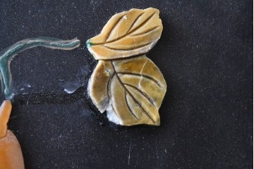 アジアンヴィンテージ　希少!!　中国美術屏風　雅集図　豪華装飾の玉石象嵌衝立　(R-085192)