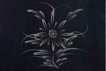 アジアンヴィンテージ　希少!!　中国美術屏風　雅集図　豪華装飾の玉石象嵌衝立　(R-085192)