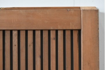 アンティーク建具　明治大正期　希少デザイン　格子意匠が印象的な蔵戸1枚　(R-085195)