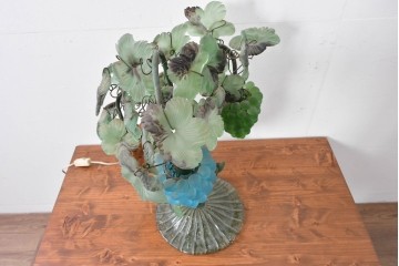 中古　イタリア製　TOSO CESARE(トーソー)　ムラーノガラス(MURANO)　3灯　ブドウ装飾が華やかなテーブルライト　(R-085197)