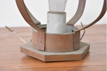 和製ヴィンテージ　昭和後期　曲線フレームが印象的なシーリングライト　(R-085199)