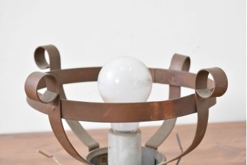 和製ヴィンテージ　昭和後期　曲線フレームが印象的なシーリングライト　(R-085199)