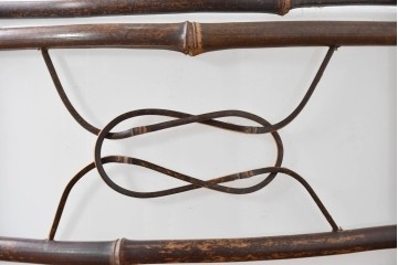 和製アンティーク　竹飾り付き　竹細工の意匠が映えるペンダントライト　(R-085200)