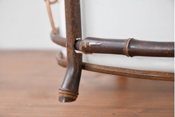 和製アンティーク　竹飾り付き　竹細工の意匠が映えるペンダントライト　(R-085200)