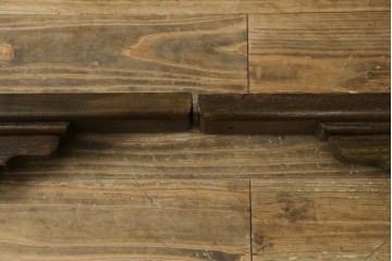 アジアンヴィンテージ　希少!!　インド建築装飾　大型(150cm)　唐草透かし彫りのアーチ形ブラケットパネル一対　(R-085203)