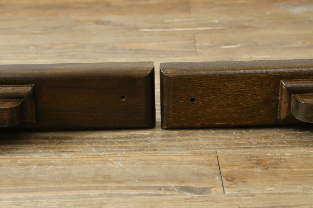 アジアンヴィンテージ　希少!!　インド建築装飾　大型(150cm)　唐草透かし彫りのアーチ形ブラケットパネル一対　(R-085203)