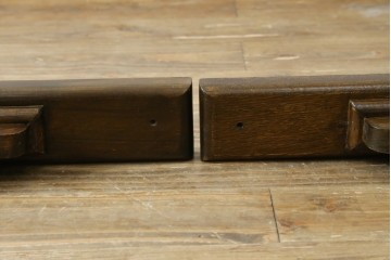 アジアンヴィンテージ　希少!!　インド建築装飾　大型(150cm)　唐草透かし彫りのアーチ形ブラケットパネル一対　(R-085203)