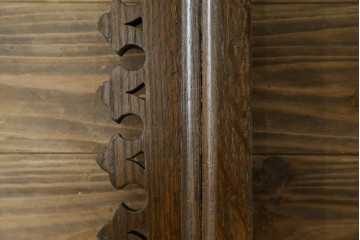 アジアンヴィンテージ　希少!!　インド建築装飾　大型(150cm)　唐草透かし彫りのアーチ形ブラケットパネル一対　(R-085203)