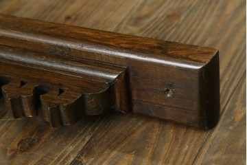 アジアンヴィンテージ　希少!!　インド建築装飾　大型(150cm)　唐草透かし彫りのアーチ形ブラケットパネル一対　(R-085203)