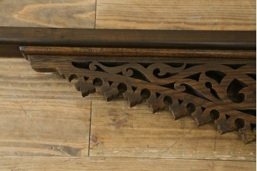 アジアンヴィンテージ　希少!!　インド建築装飾　大型(150cm)　唐草透かし彫りのアーチ形ブラケットパネル一対　(R-085203)