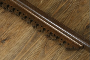 アジアンヴィンテージ　希少!!　インド建築装飾　大型(150cm)　唐草透かし彫りのアーチ形ブラケットパネル一対　(R-085203)