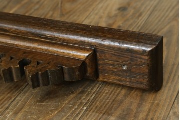 アジアンヴィンテージ　希少!!　インド建築装飾　大型(150cm)　唐草透かし彫りのアーチ形ブラケットパネル一対　(R-085203)