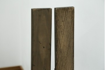 アジアンヴィンテージ　希少!!　インド建築装飾　大型(150cm)　唐草透かし彫りのアーチ形ブラケットパネル一対　(R-085203)