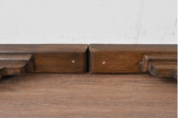 アジアンヴィンテージ　希少!!　インド建築装飾　大型(150cm)　唐草透かし彫りのアーチ形ブラケットパネル一対　(R-085203)