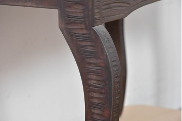 和製ヴィンテージ　希少モデル‼　伝統工芸　軽井沢彫り　細部まで丁寧に施された桜の彫刻が美しいドレッサー　(R-085208)