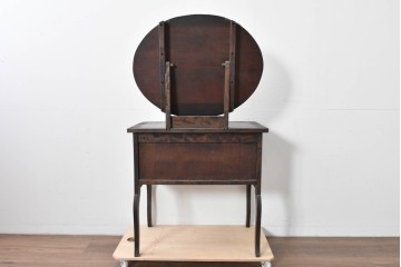 和製ヴィンテージ　希少モデル‼　伝統工芸　軽井沢彫り　細部まで丁寧に施された桜の彫刻が美しいドレッサー　(R-085208)