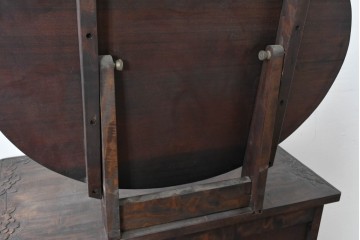 和製ヴィンテージ　希少モデル‼　伝統工芸　軽井沢彫り　細部まで丁寧に施された桜の彫刻が美しいドレッサー　(R-085208)