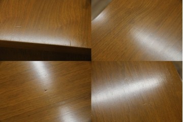 アメリカヴィンテージ　バセットファニチャー(Bassett Furniture)　金属製の引手がミッドセンチュリーの雰囲気を引き立てる木製サイドボード　(R-085213)