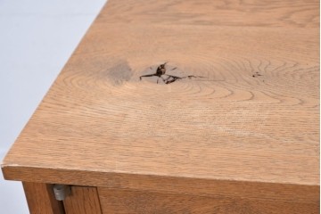 中古　トラックファニチャー (TRUCK FURNITURE)　ゆらぎのある型板ガラスに格子をあしらった扉がお洒落なサイドキャビネット　定価約26万円相当　(R-085214)