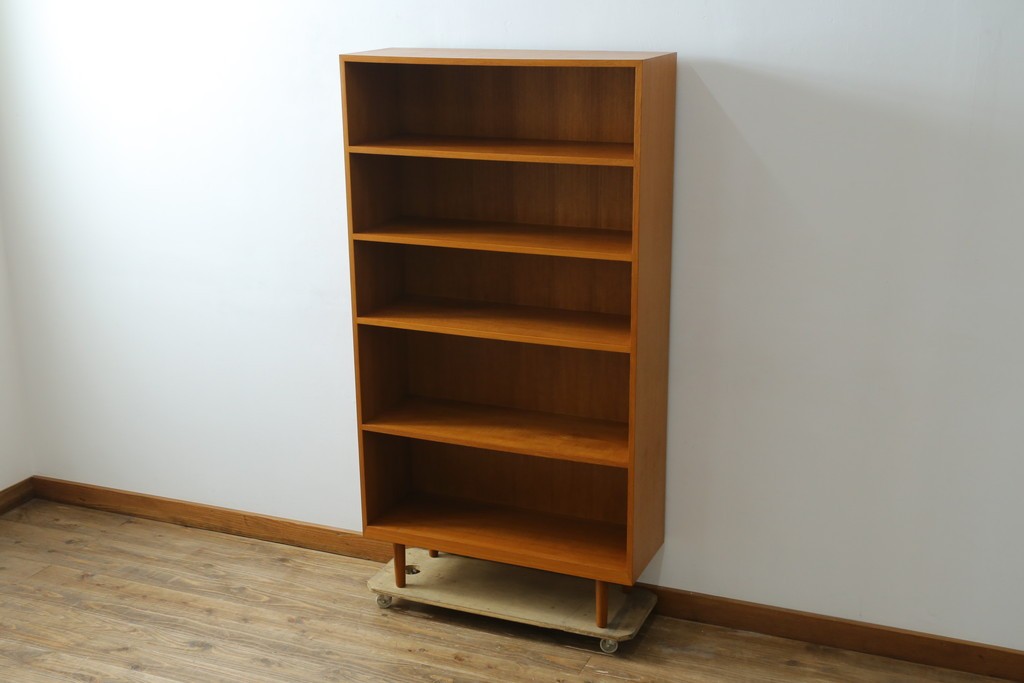 中古　美品　CHLOROS(クロロス)オリジナル　希少な廃番品　北欧デザインのおしゃれなハイブックシェルフ　(R-085215)