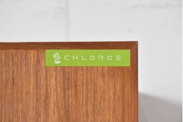 中古　美品　クロロス(CHLOROS)オリジナル　希少な廃番品　北欧デザインのおしゃれなハイブックシェルフ　(R-085215)
