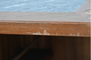 中古　ヨーロッパ高級輸入家具　上手物　チーク材　ワインラックに活躍!クラシカルな佇まいのサーバー　(R-085217)