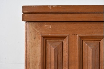 中古　ヨーロッパ高級輸入家具　上手物　チーク材　ワインラックに活躍!クラシカルな佇まいのサーバー　(R-085217)