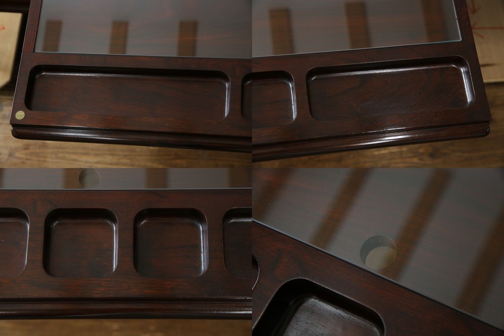 デンマークヴィンテージ　Dyrlund(デューロン)　ローズウッド材　深みのある色調で上質な佇まいの両袖机　定価約140万円　(R-085218)