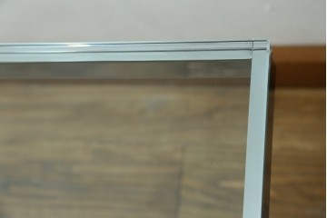 アメリカヴィンテージ　希少モデル　ノール(Knoll)　トビア・スカルパ(Tobia Scarpa)デザイン　構造美が映えるアンドレ(Andre)スクエアガラステーブル　(R-085220)