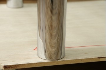 アメリカヴィンテージ　希少モデル　ノール(Knoll)　トビア・スカルパ(Tobia Scarpa)デザイン　構造美が映えるアンドレ(Andre)スクエアガラステーブル　(R-085220)