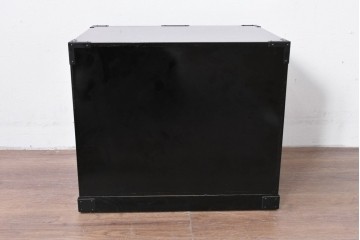 中古　美品　仙台民芸箪笥　力強い杢目と立派な金具が目を引く仙台小箪笥　(R-085224)