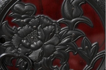 中古　美品　仙台民芸箪笥　力強い杢目と立派な金具が目を引く仙台小箪笥　(R-085224)