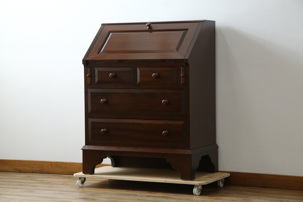 中古　超美品　松本民芸家具　#33A型　コンパクトなライティングビューロー　定価約40万円　(R-085225)