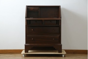 中古　超美品　松本民芸家具　#33A型　コンパクトなライティングビューロー　定価約40万円　(R-085225)