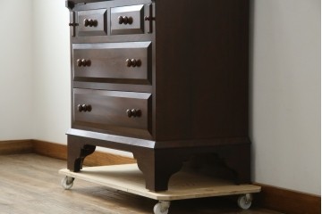 中古　超美品　松本民芸家具　#33A型　コンパクトなライティングビューロー　定価約40万円　(R-085225)