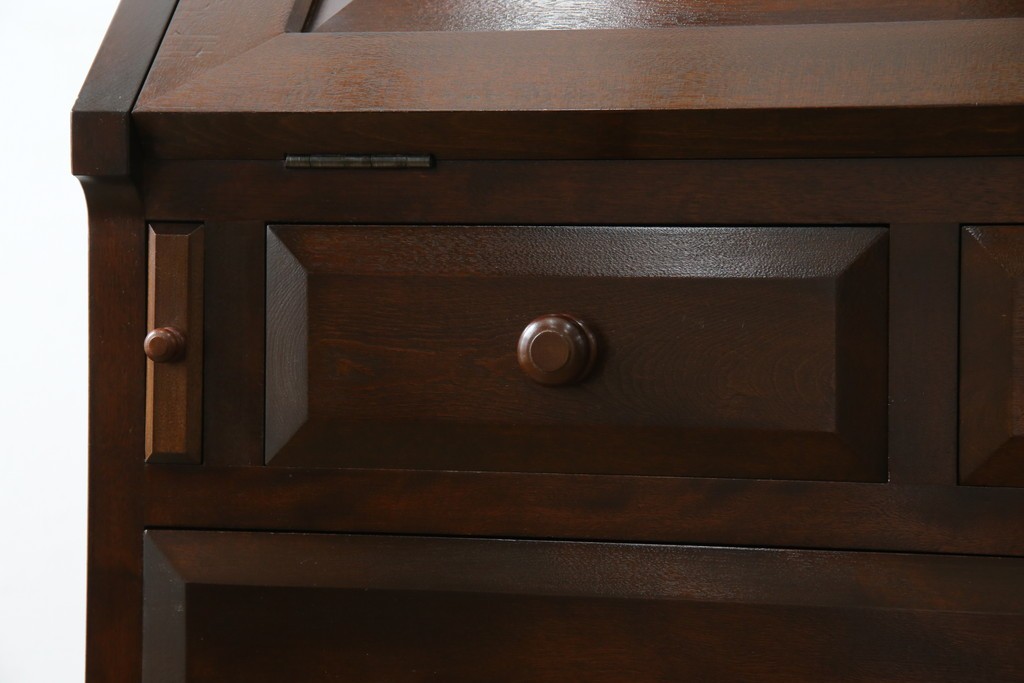 中古　超美品　松本民芸家具　#33A型　コンパクトなライティングビューロー　定価約40万円　(R-085225)