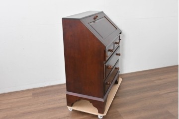 中古　超美品　松本民芸家具　#33A型　クラシカルな雰囲気漂うコンパクトなライティングビューロー　定価約40万円相当　(R-085225)