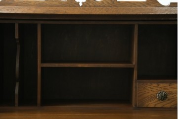 中古　美品!!　永田良介商店　前面の幾何学模様が特徴的なライティングビューロー　定価約54万円　(R-085226)