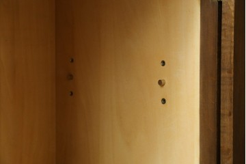中古　美品!!　永田良介商店　前面の幾何学模様が特徴的なライティングビューロー　定価約54万円　(R-085226)