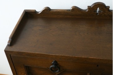 中古　美品!!　永田良介商店　前面の幾何学模様が特徴的なライティングビューロー　定価約54万円　(R-085226)