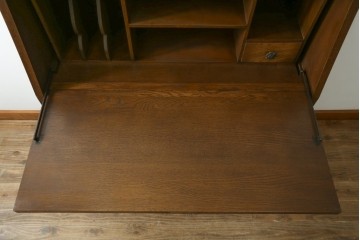 中古　美品!!　永田良介商店　前面の幾何学模様が特徴的なライティングビューロー　定価約54万円　(R-085226)
