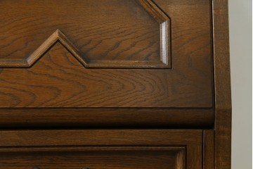 中古　美品!!　永田良介商店　前面の幾何学模様が特徴的なライティングビューロー　定価約54万円　(R-085226)