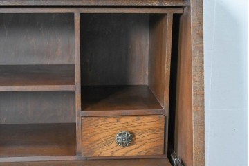 中古　美品!!　永田良介商店製　クラシカルな雰囲気を醸しだすライティングビューロー　定価約54万円相当　(R-085226)