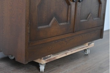 中古　美品!!　永田良介商店製　クラシカルな雰囲気を醸しだすライティングビューロー　定価約54万円相当　(R-085226)