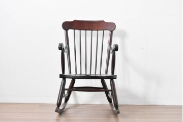和製ヴィンテージ　希少モデル!!　松本民芸家具　51B型　美しい曲線が魅力のロッキングチェア　定価約18万1千円相当(R-085228)
