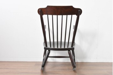 和製ヴィンテージ　希少モデル!!　松本民芸家具　51B型　美しい曲線が魅力のロッキングチェア　定価約18万1千円相当(R-085228)